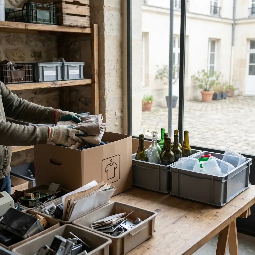 Un débarras structuré : tri, recyclage et gestion des déchets